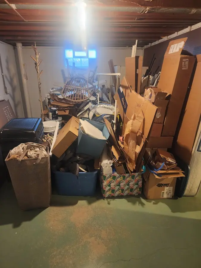 Roll-off dumpster container at job site for 20 Yard Dumpster Rental in Windsor Locks